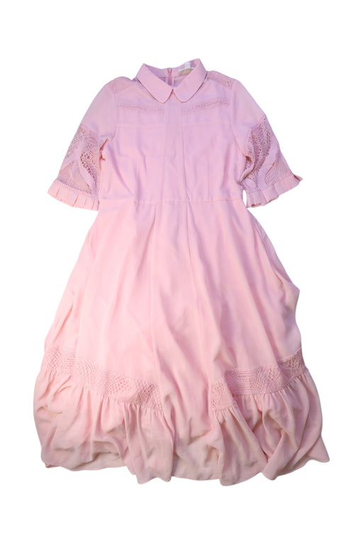 A Pink Long Sleeve Dresses from Bora Aksu in size 10Y for girl. (Front View)