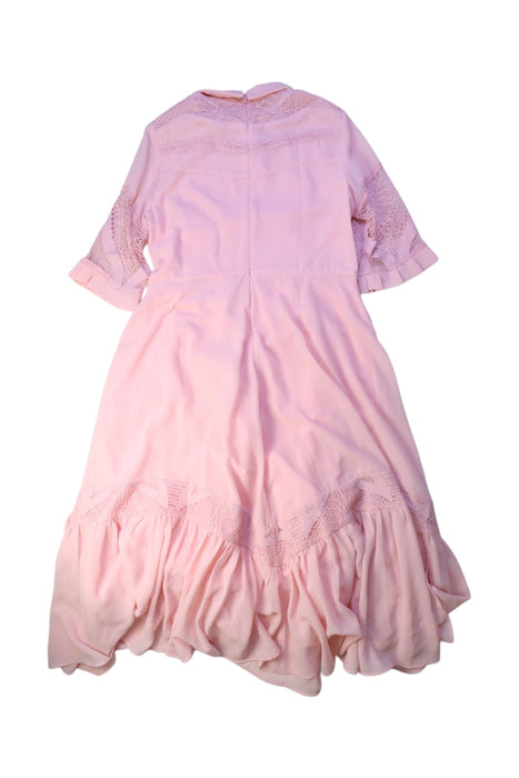 A Pink Long Sleeve Dresses from Bora Aksu in size 10Y for girl. (Back View)