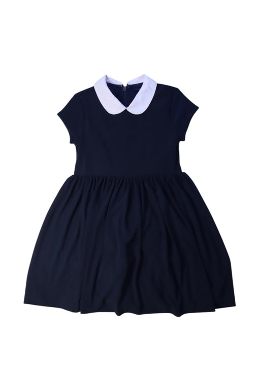 A Navy Short Sleeve Dresses from Polo Ralph Lauren in size 7Y for girl. (Front View)