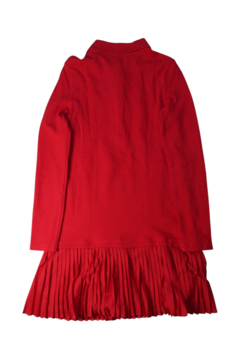 A Red Long Sleeve Dresses from Polo Ralph Lauren in size 7Y for girl. (Back View)
