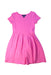 A Pink Short Sleeve Dresses from Polo Ralph Lauren in size 7Y for girl. (Front View)