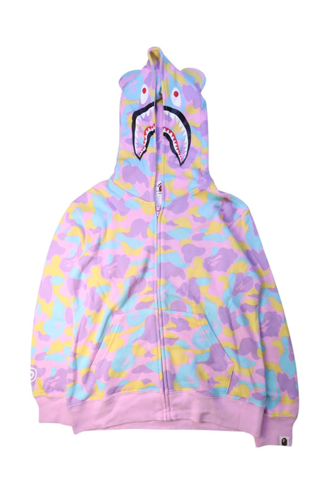 A Multicolour Hooded Sweatshirts from Bape by A Bathing Ape in size 10Y for girl. (Front View)