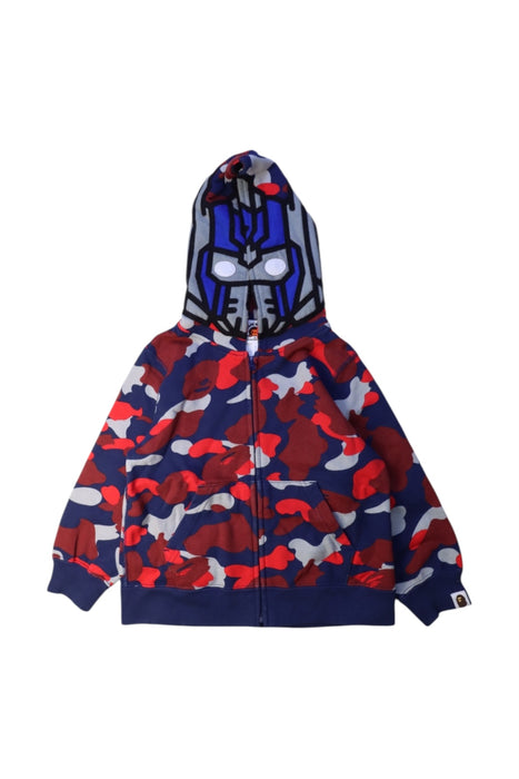 A Multicolour Zippered Sweatshirts from Bape by A Bathing Ape in size 4T for neutral. (Front View)