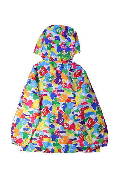 A Multicolour Rain Jackets from Bape by A Bathing Ape in size 7Y for neutral. (Back View)