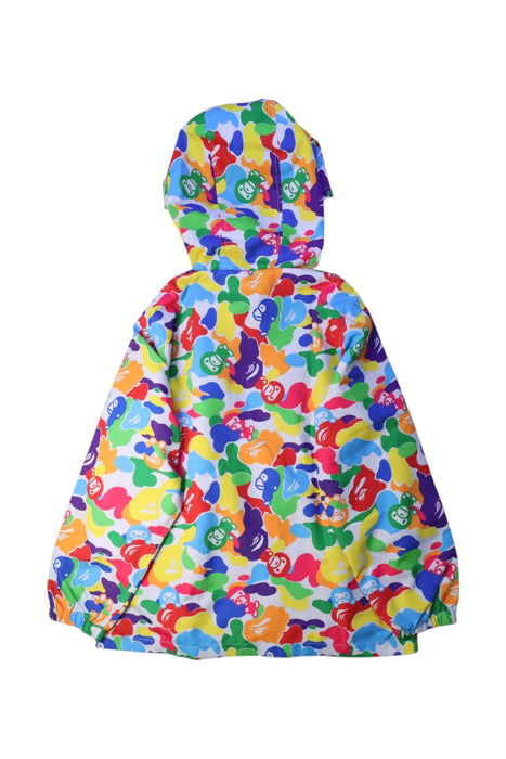 A Multicolour Rain Jackets from Bape by A Bathing Ape in size 7Y for neutral. (Back View)