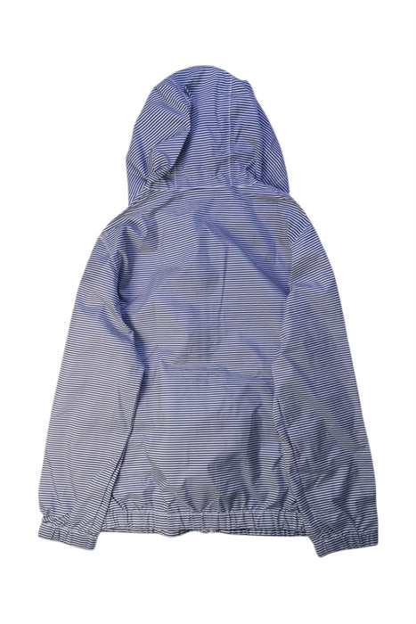 A Blue Rain Jackets from Petit Bateau in size 8Y for boy. (Back View)
