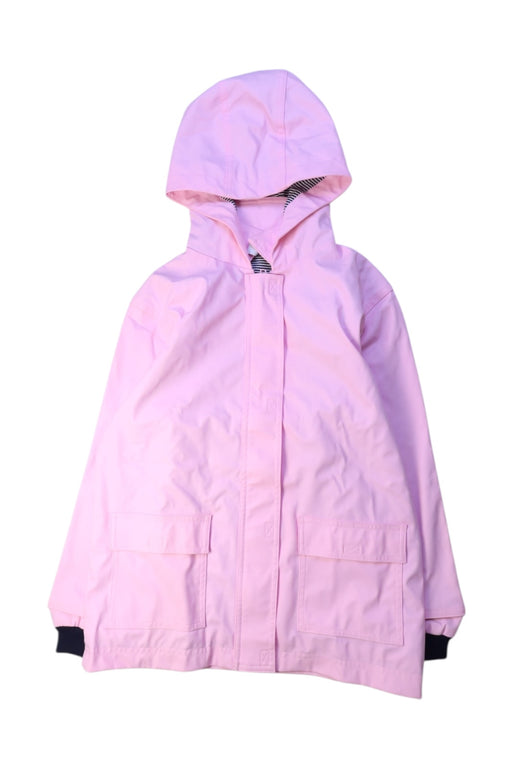 A Pink Rain Jackets from Petit Bateau in size 8Y for girl. (Front View)