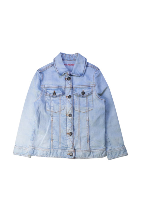 A Blue Lightweight Jackets from Zadig & Voltaire in size 6T for girl. (Front View)