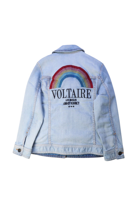 A Blue Lightweight Jackets from Zadig & Voltaire in size 6T for girl. (Back View)