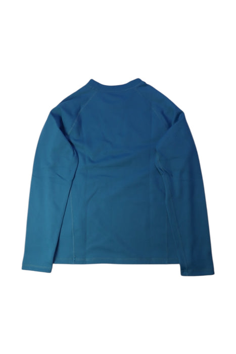 A Teal Rash Guards from Moody Tiger in size 12Y for boy. (Back View)