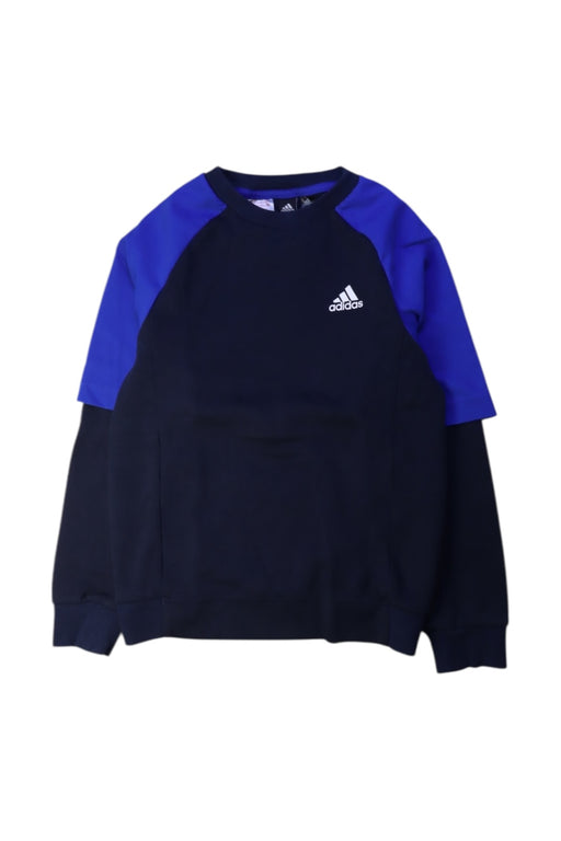 A Navy Crewneck Sweatshirts from Adidas in size 9Y for boy. (Front View)