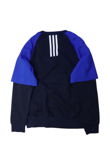 A Navy Crewneck Sweatshirts from Adidas in size 9Y for boy. (Back View)