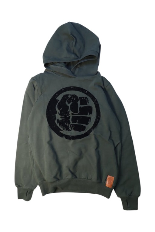 A Green Hooded Sweatshirts from Wheat in size 8Y for boy. (Front View)
