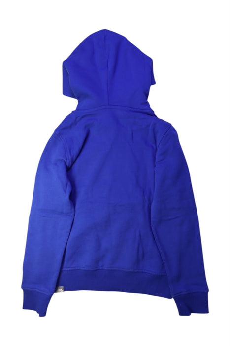 A Blue Hooded Sweatshirts from The North Face in size 10Y for boy. (Back View)