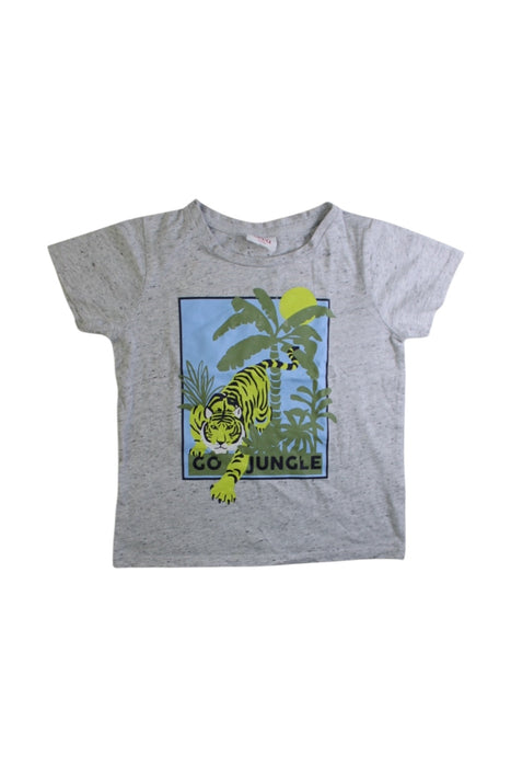 A Grey Short Sleeve T Shirts from Seed in size 4T for boy. (Front View)