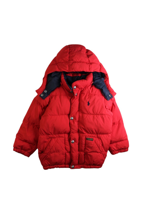 A Red Puffer/Quilted Coats & Outerwear from Polo Ralph Lauren in size 4T for boy. (Front View)