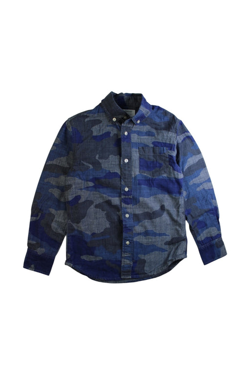 A Blue Long Sleeve Shirts from Crewcuts in size 8Y for boy. (Front View)