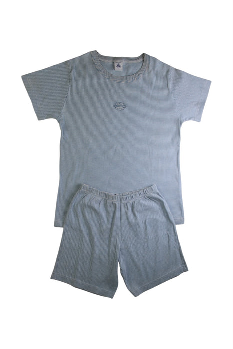 A Blue Pyjama Sets from Petit Bateau in size 10Y for boy. (Front View)