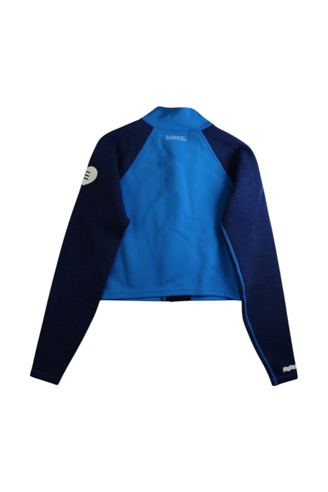 A Blue Rash Guards from Barrel in size 12Y for girl. (Back View)