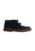 A Navy Booties from Pom d’Api in size 6T for boy. (Front View)