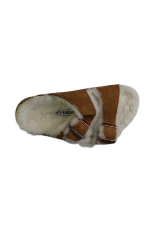 A Brown Sandals from Birkenstock in size 6T for neutral. (Front View)