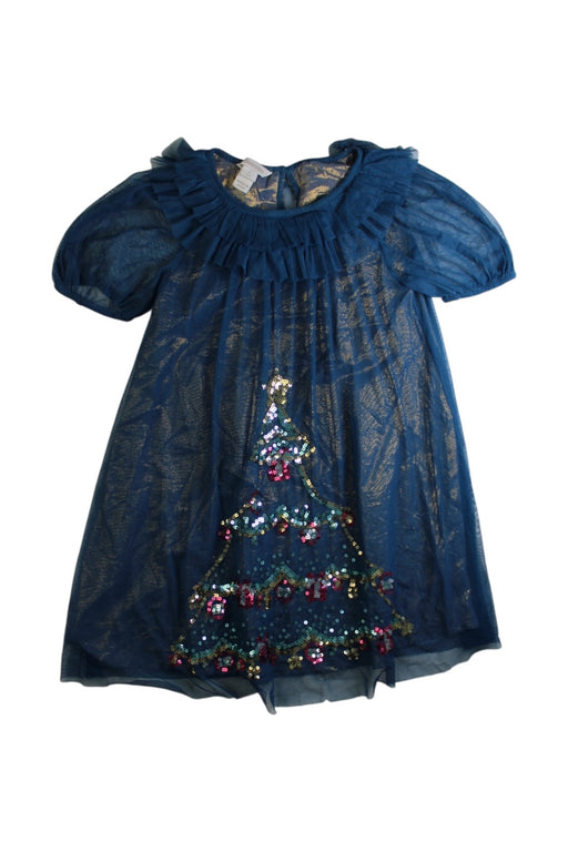 A Multicolour Short Sleeve Dresses from Monsoon in size 6T for girl. (Front View)