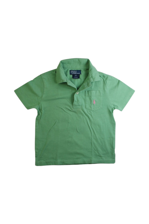 A Green Long Sleeve Shirts from Polo Ralph Lauren in size 3T for girl. (Front View)