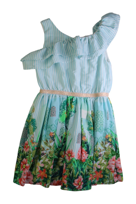 A Multicolour Sleeveless Dresses from Monsoon in size 6T for girl. (Back View)