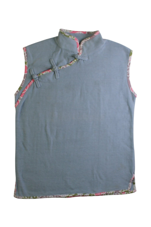 A Blue Sleeveless Tops from Shanghai Tang in size 6T for girl. (Front View)