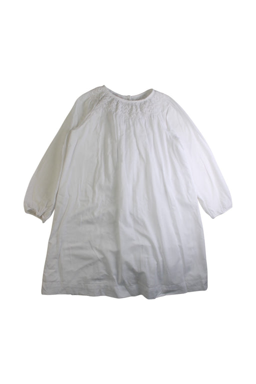 A White Long Sleeve Dresses from Les Enfantines in size 6T for girl. (Front View)