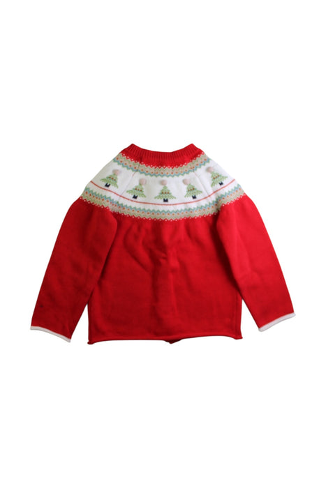 A Red Cardigans from Boden in size 4T for girl. (Back View)