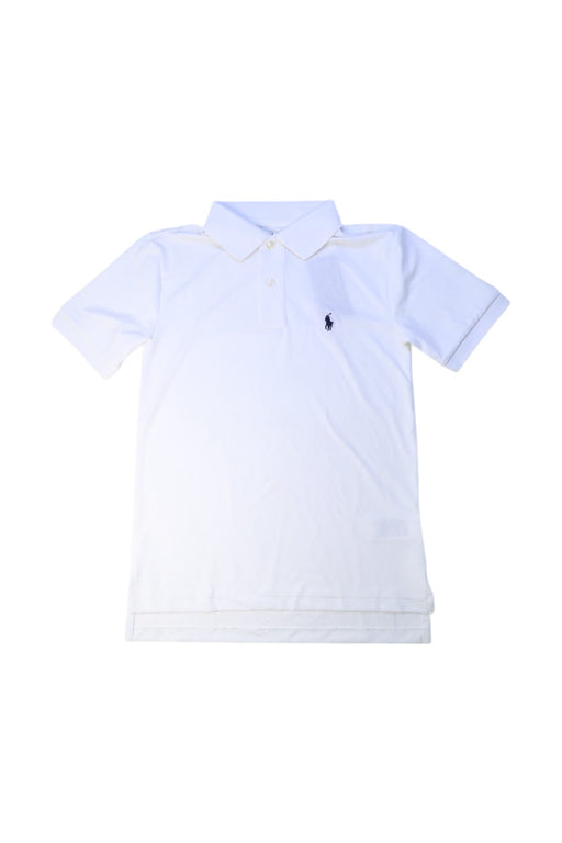 A White Short Sleeve Polos from Polo Ralph Lauren in size 8Y for boy. (Front View)