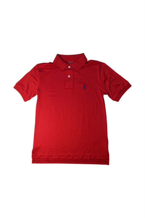 A Red Short Sleeve Polos from Polo Ralph Lauren in size 8Y for boy. (Front View)