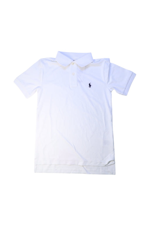 A White Short Sleeve Polos from Polo Ralph Lauren in size 6T for boy. (Front View)