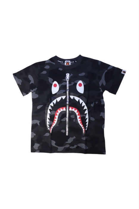 A Black Short Sleeve T Shirts from Bape by A Bathing Ape in size 7Y for boy. (Front View)