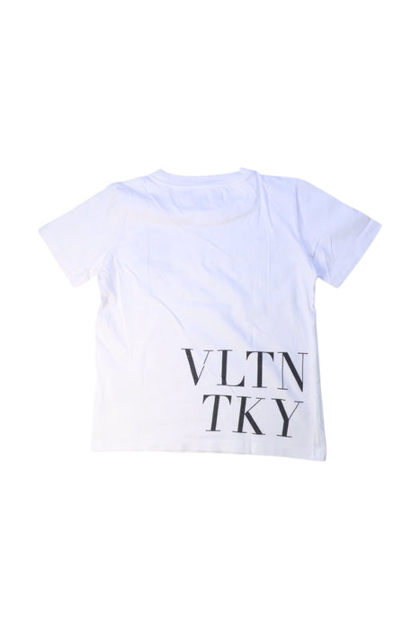A White Short Sleeve T Shirts from Valentino in size 7Y for boy. (Back View)