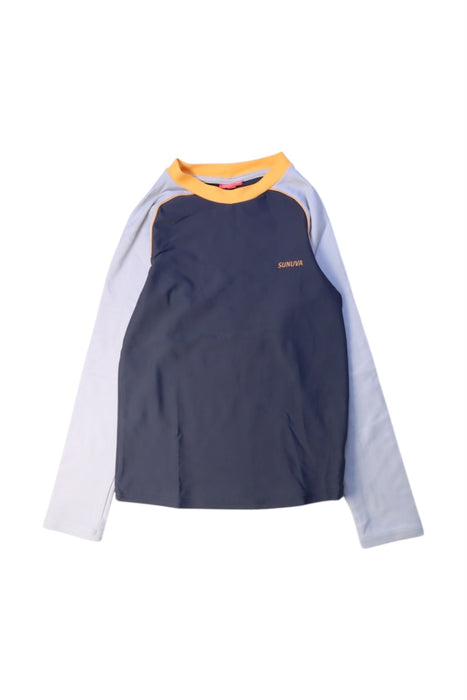 A Navy Rash Guards from Sunuva in size 7Y for boy. (Front View)