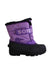 A Purple Winter Boots from Sorel in size 5T for girl. (Front View)