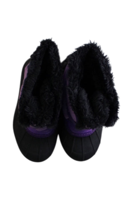 A Purple Winter Boots from Sorel in size 5T for girl. (Back View)