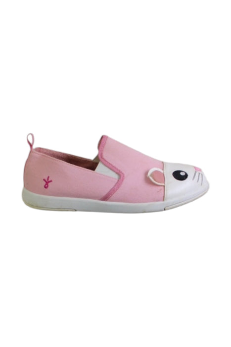 A Pink Slip Ons from EMU Australia in size 10Y for girl. (Front View)