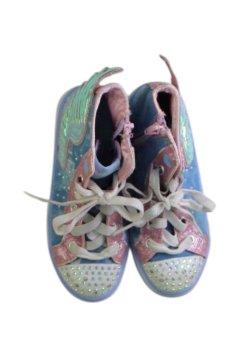 A Multicolour Sneakers from Skechers in size 6T for girl. (Back View)