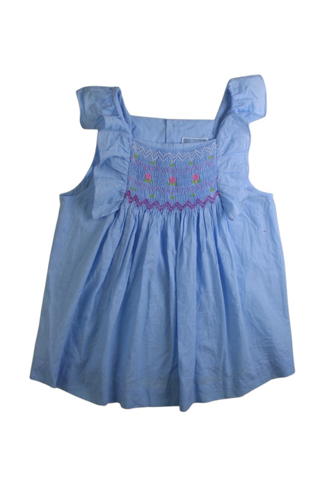 A Blue Sleeveless Tops from Jacadi in size 8Y for girl. (Front View)