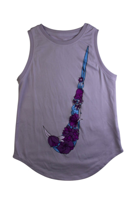 A Grey Sleeveless Tops from Nike in size 7Y for girl. (Front View)