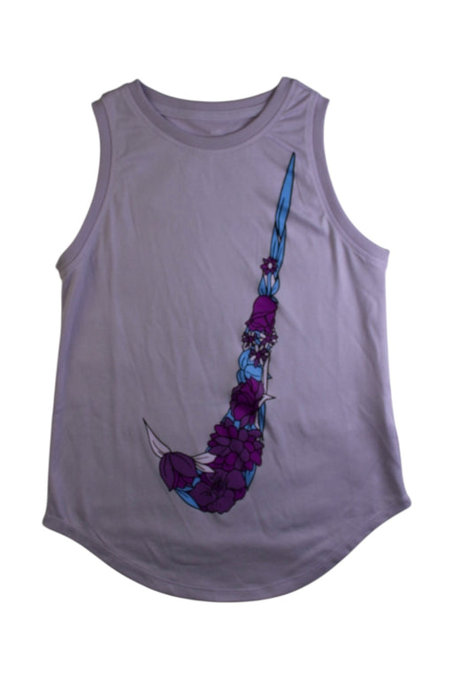 A Grey Sleeveless Tops from Nike in size 7Y for girl. (Front View)