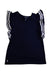 A Navy Sleeveless Tops from Polo Ralph Lauren in size 7Y for girl. (Front View)