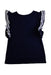 A Navy Sleeveless Tops from Polo Ralph Lauren in size 7Y for girl. (Back View)