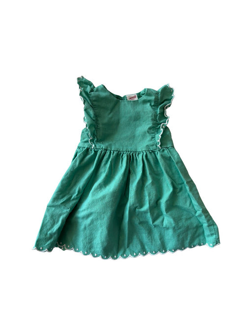 A Green Sleeveless Dresses from Seed in size 6-12M for girl. (Front View)
