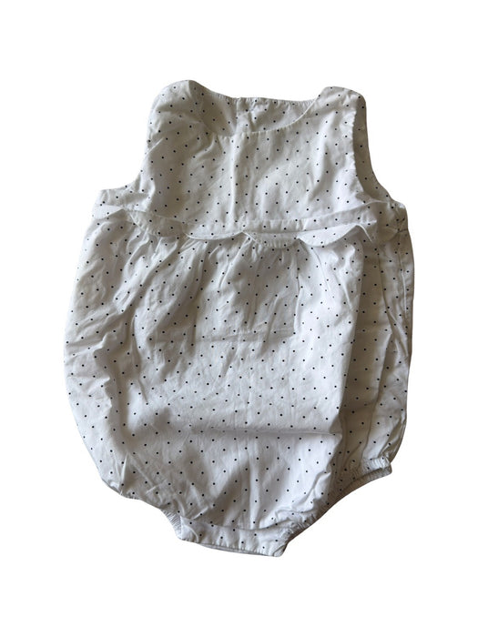 A White Sleeveless Rompers from Jacadi in size 3-6M for girl. (Front View)