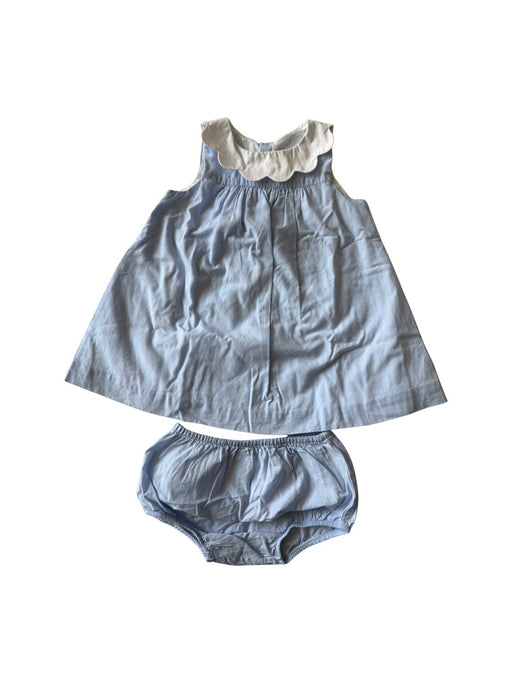 A Blue Dress Sets from Jacadi in size 6-12M for girl. (Front View)