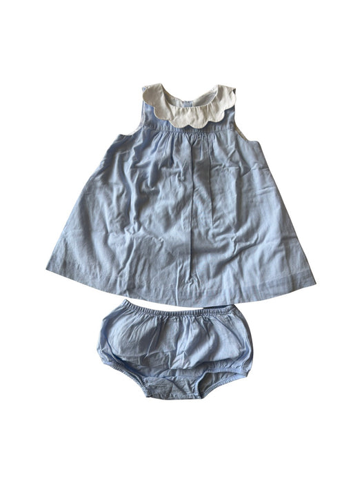 A Blue Dress Sets from Jacadi in size 6-12M for girl. (Front View)
